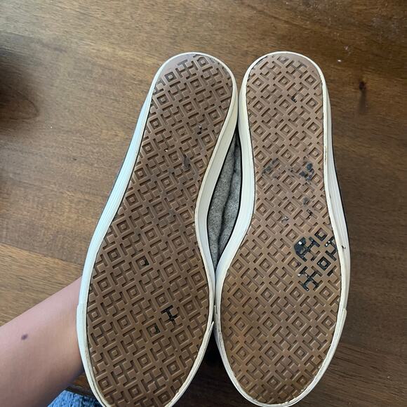 Tory Burch Skyler Gray Quilted Wool Ballet Sneaker Flat Size 7 - Picture 3 of 4